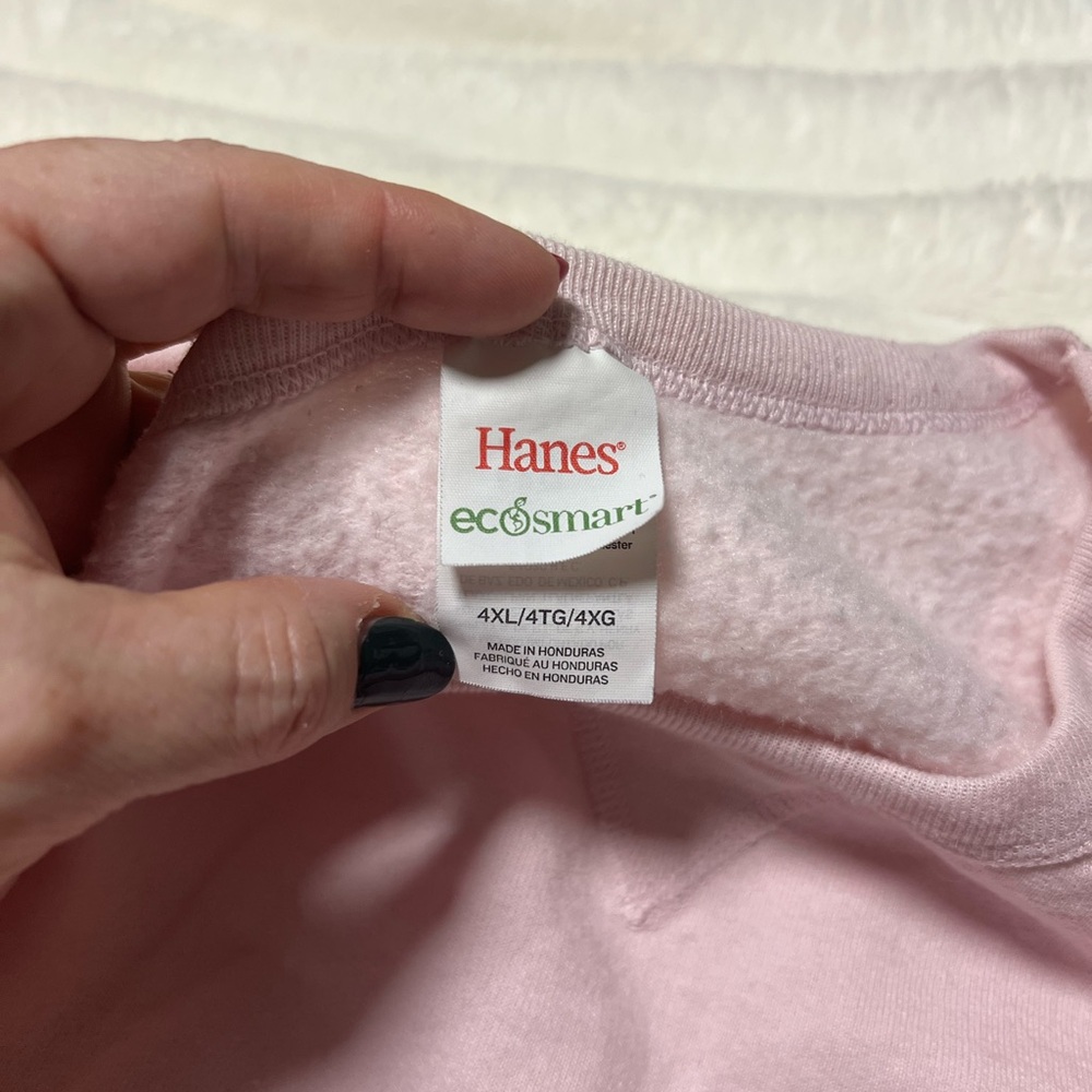 Hanes EcoSmart Pink Sweatshirt - Picture 2 of 2